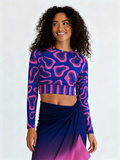 Blue Sea Crop Top Rashguard