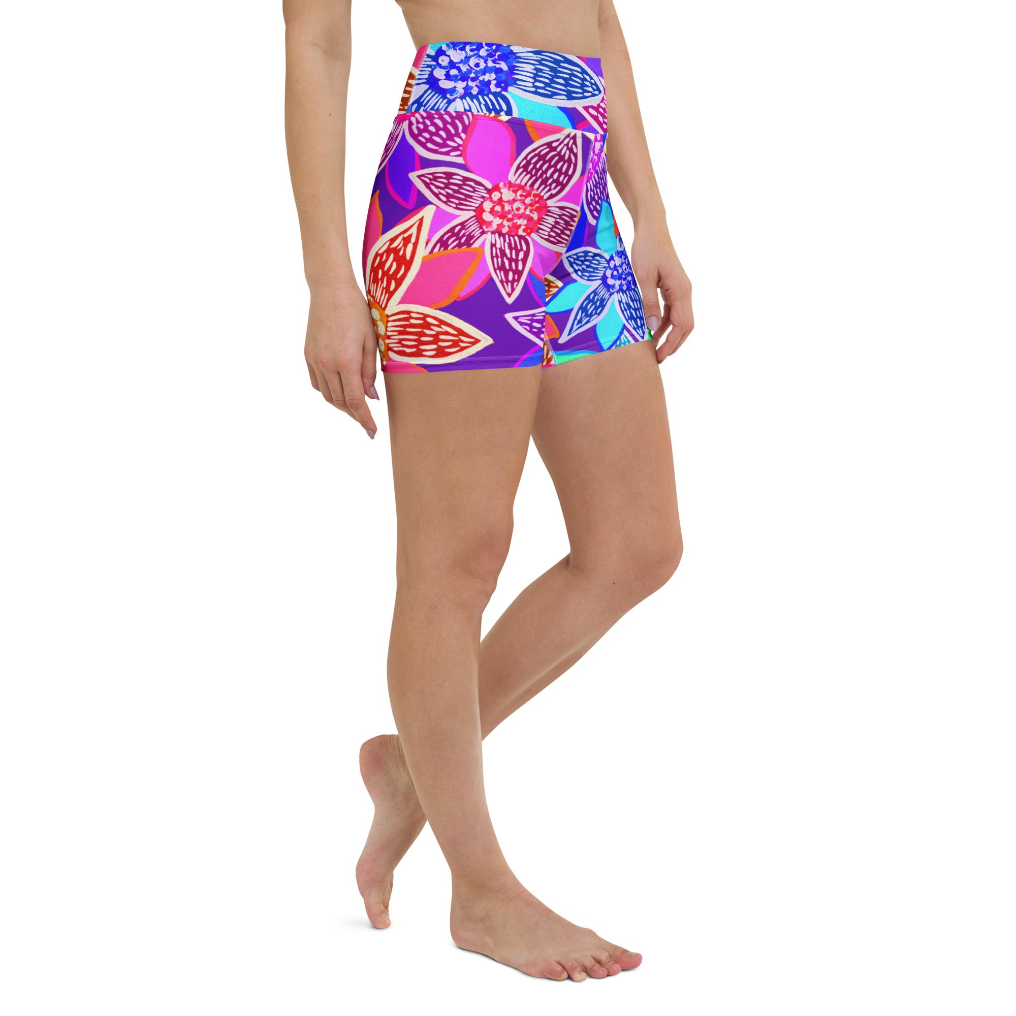 Arnjil Mindi Flower Yoga Shorts-Sherika Duckhole-PaletTheory