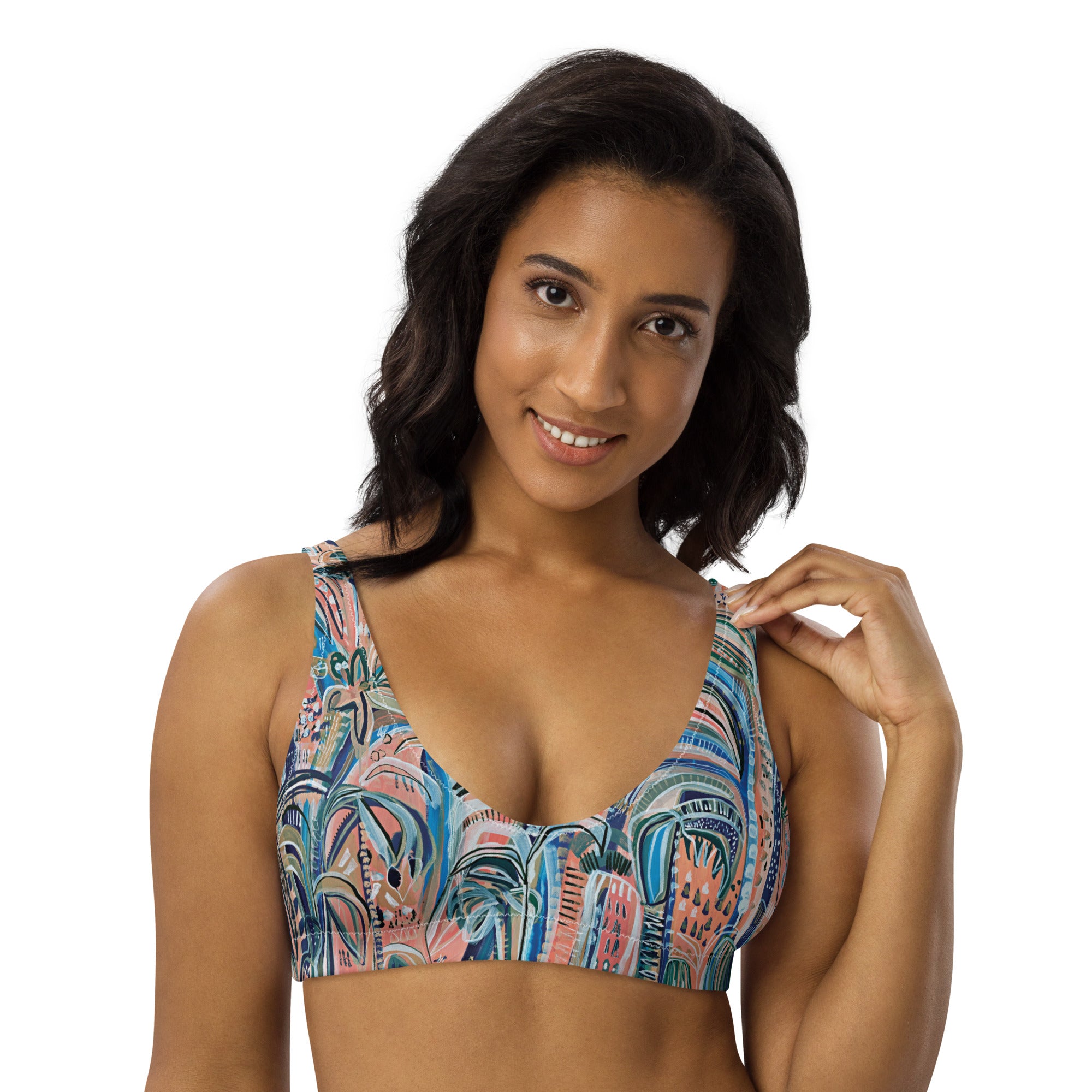 Beach Oasis padded Swimwear top-Carley Bourne-PaletTheory