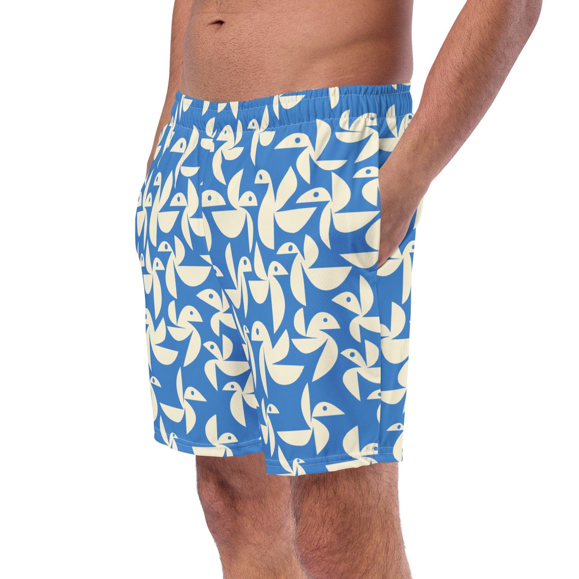 Birds Men Swim Shorts-Thomas Heinz-PaletTheory