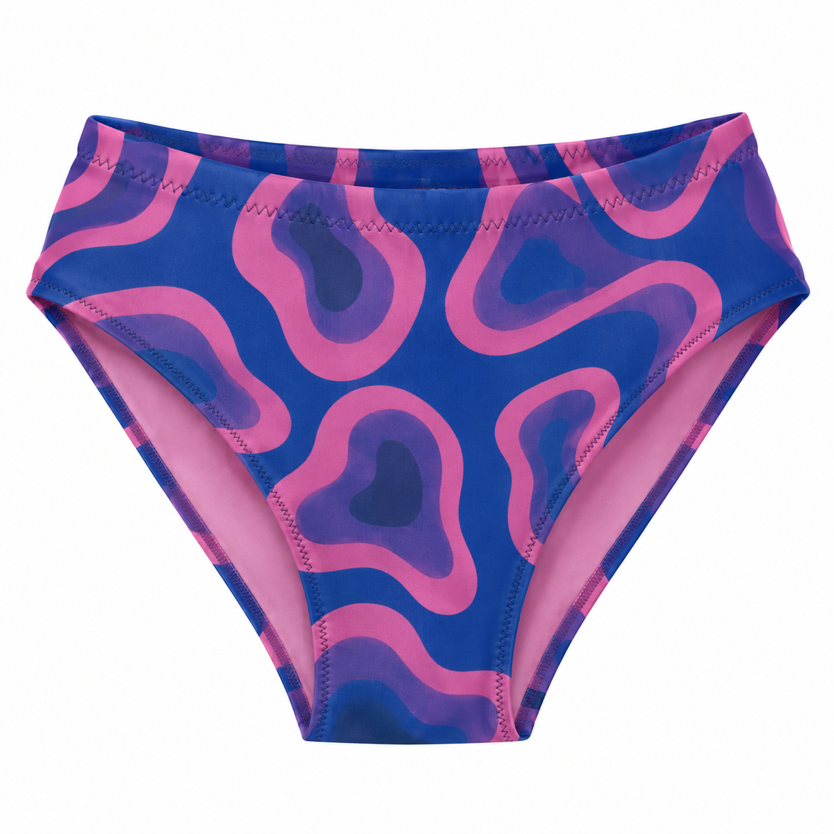 Blue Sea high-waisted bikini bottom