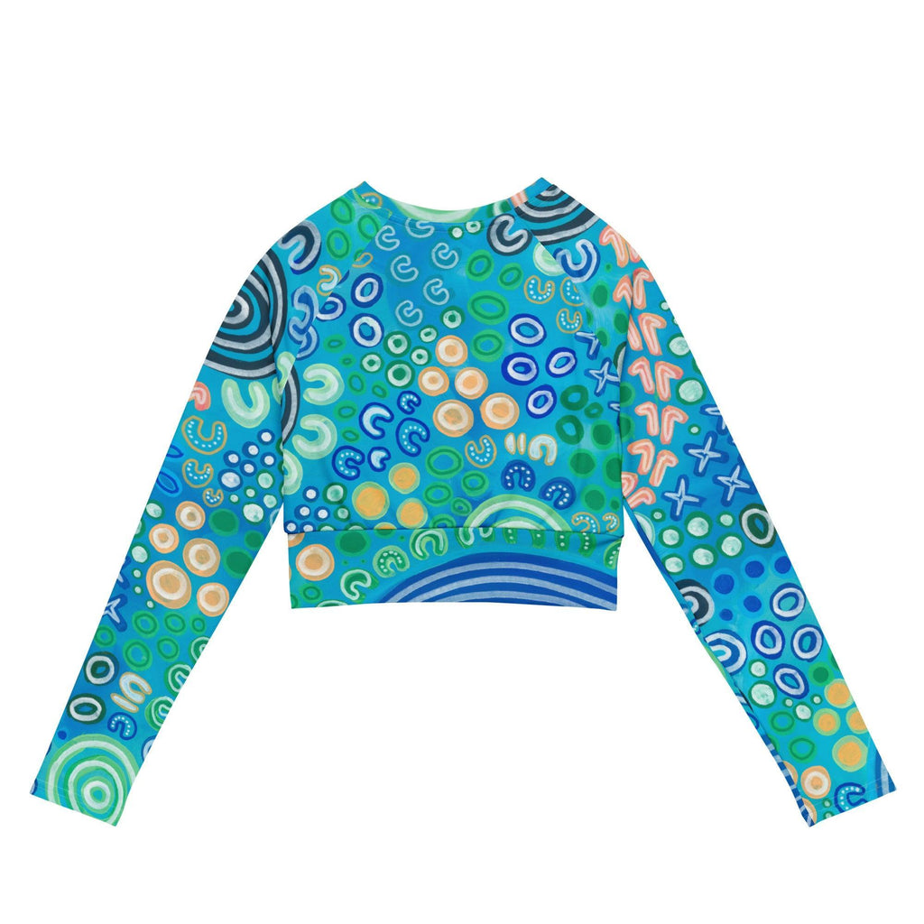 Bunurong Country - Crop Top Rashie-Merindah-Gunya-PaletTheory