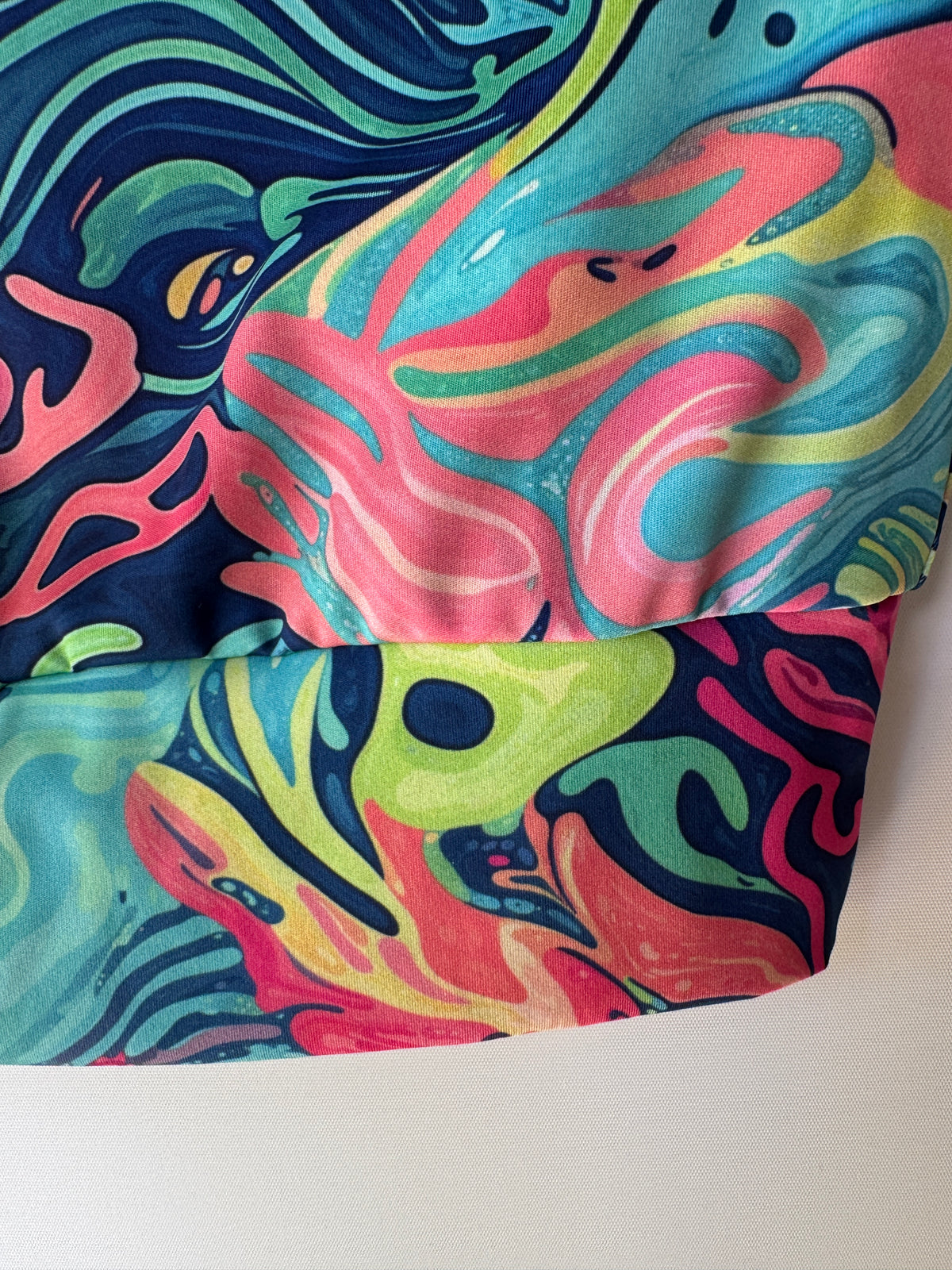 Neon Reef Crop Top Rashie