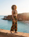 Gold Leaf High-Rise Wide Leg Pants