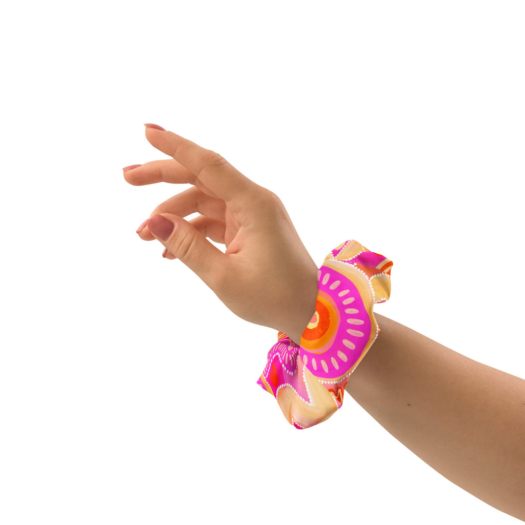 Leehan ' Heart' Recycled Scrunchie - Made of leftover materials-Merindah-Gunya-PaletTheory