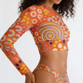 'Enfants" Femmes Crop Top Rashie