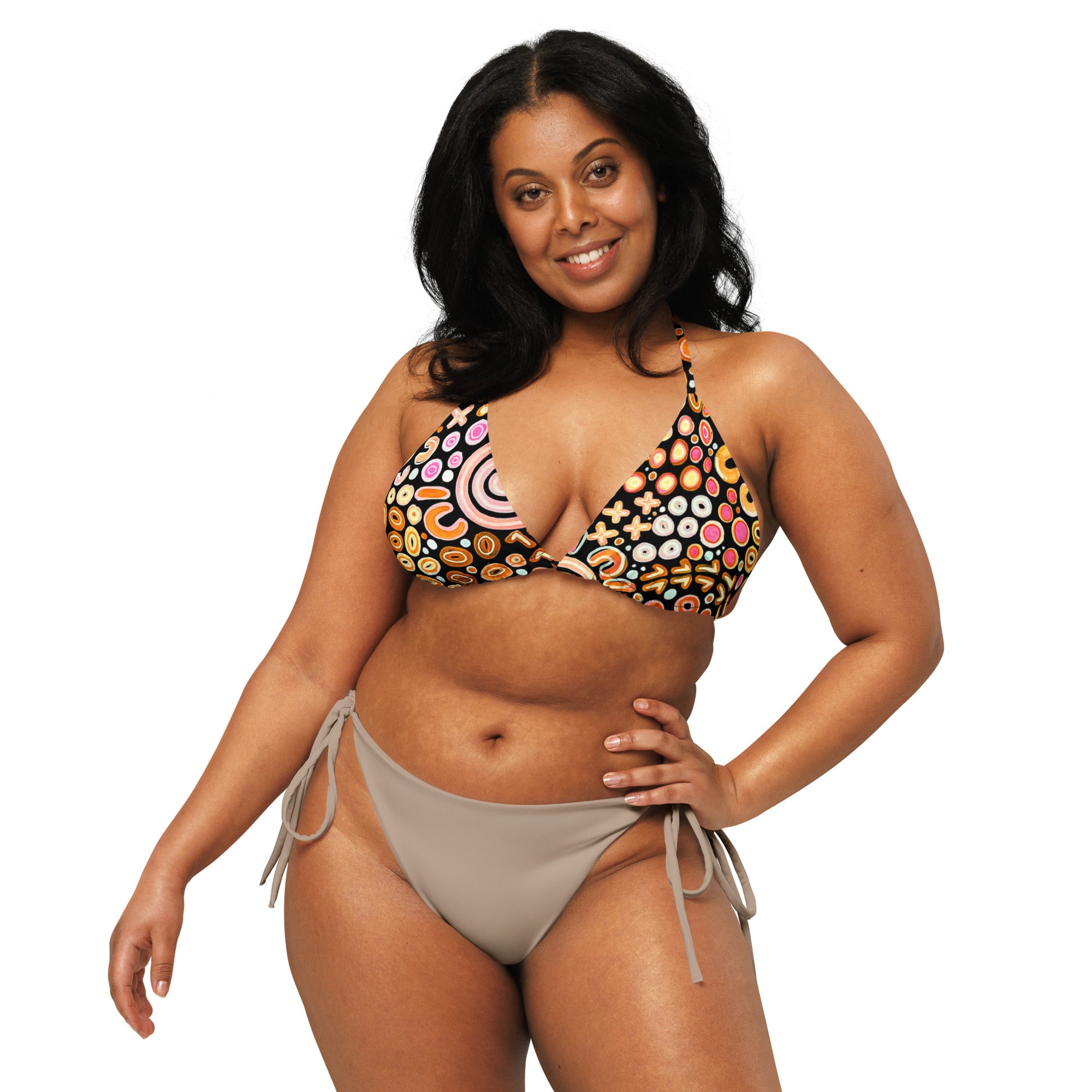 Ngarrakeetoon 'Family' - Convertible Triangle Bikini Top-Merindah-Gunya-PaletTheory