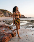 Gold Leaf Ruffle Shorts