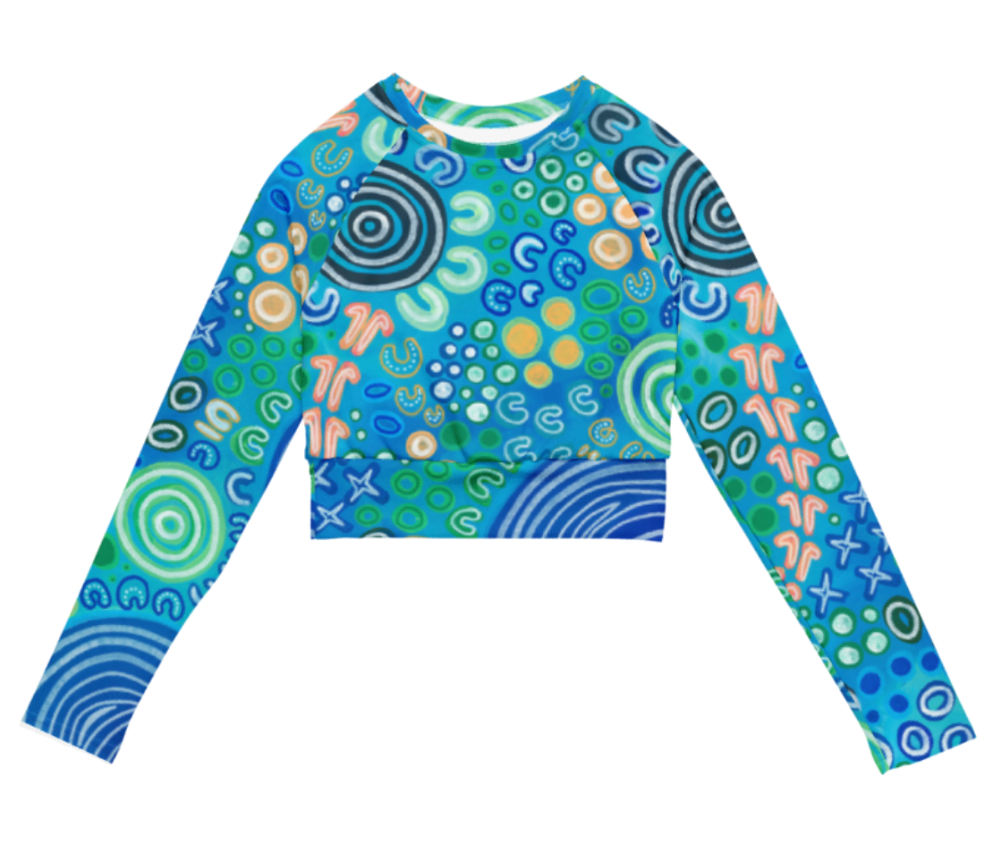 Bunurong Country - Crop Top Rashie