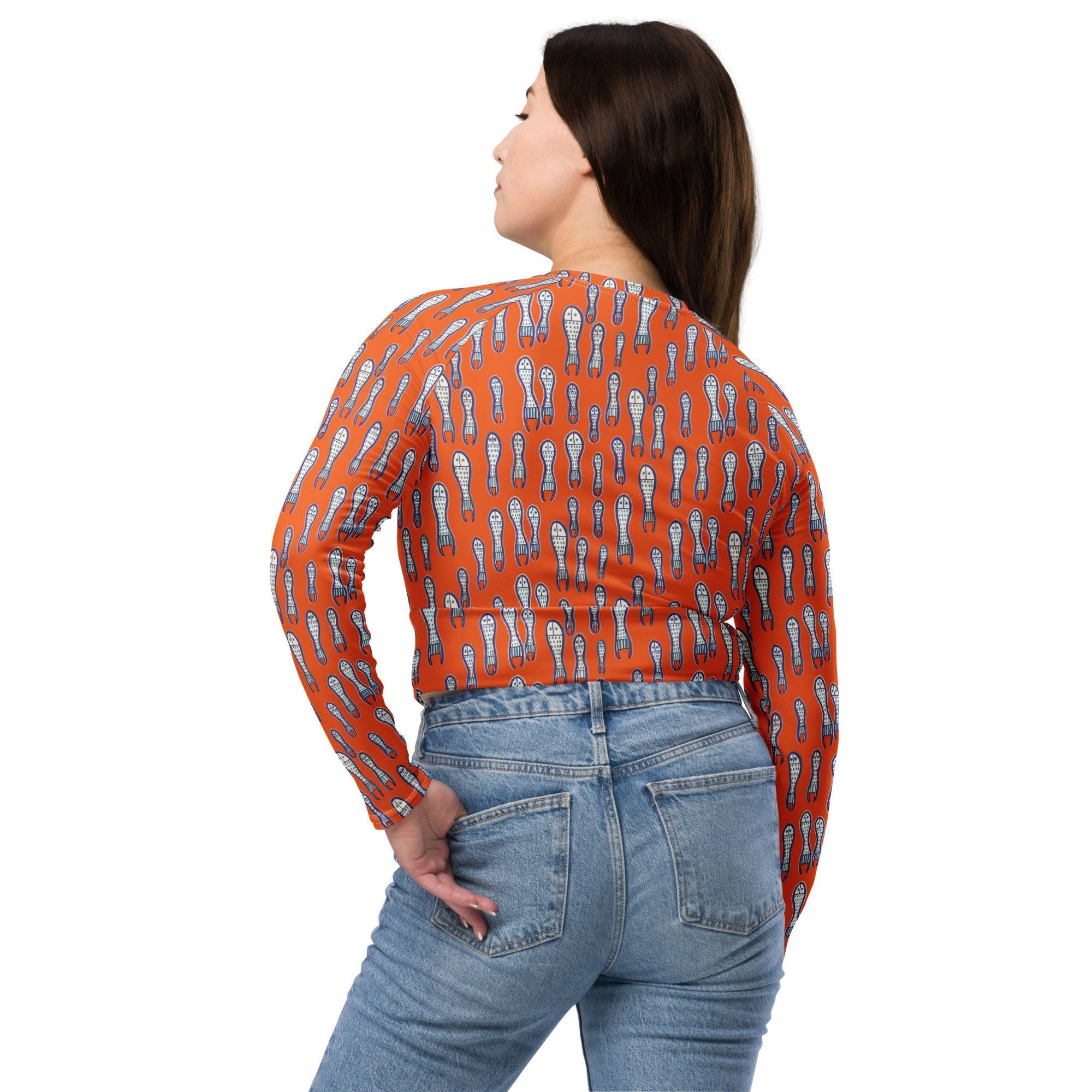 Ungud and Jiaa Dreaming Crop Top Rashie - Orange-Ian Healy-PaletTheory