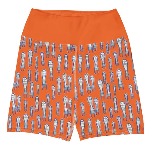 Ungud and Jiaa Dreaming Yoga Shorts - Orange-Ian Healy-PaletTheory