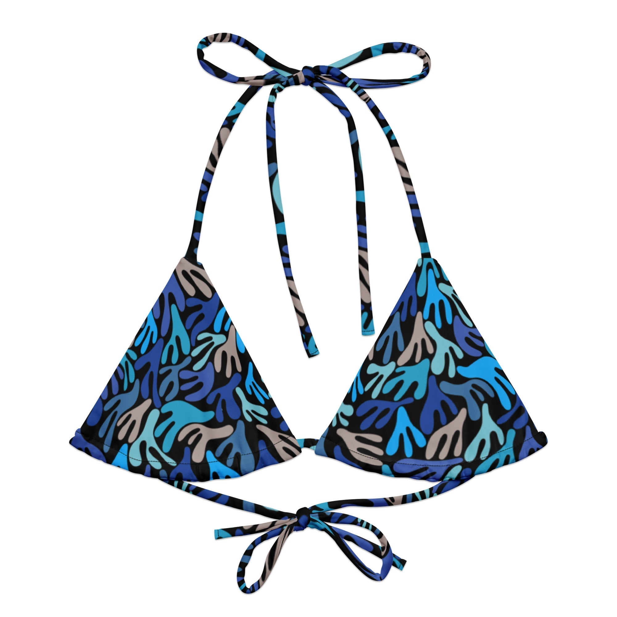 Water Plants Triangle Bikini Top - SALE-Thomas Heinz-PaletTheory