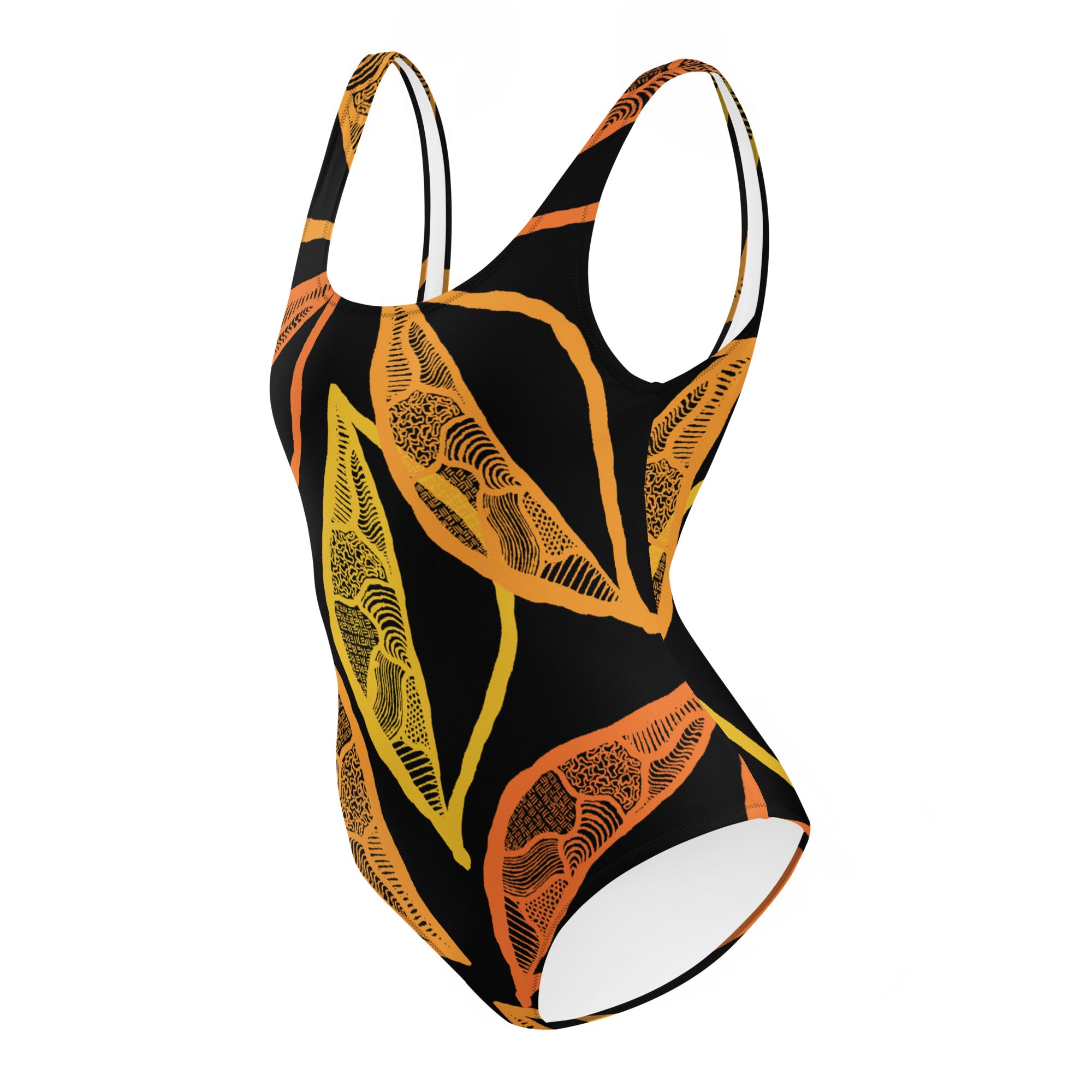 Gold Leaf One-Piece Swimsuit