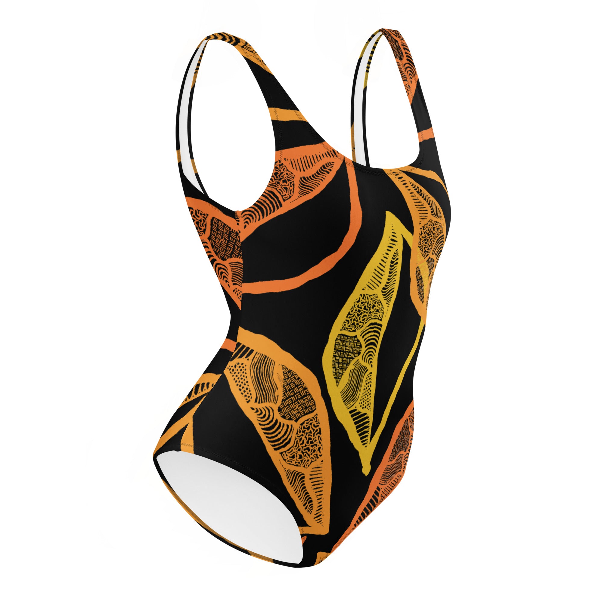 Gold Leaf One-Piece Swimsuit
