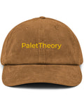 PaletTheory corduroy hat in camel, front view