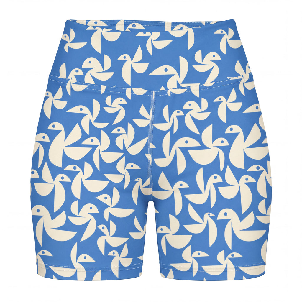 Birds Swim and Yoga Shorts