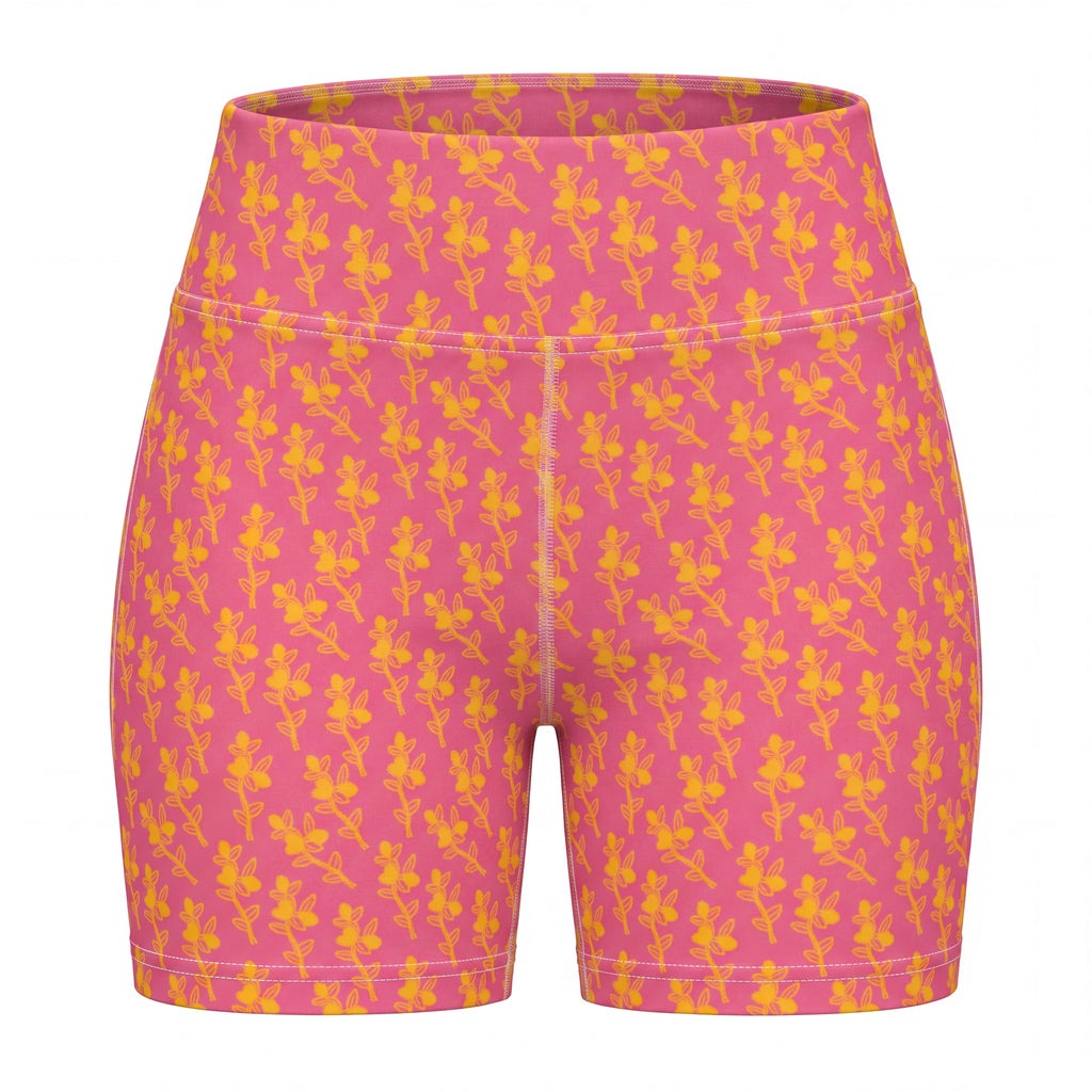 Conkerberry in Pink Swim and Yoga Shorts