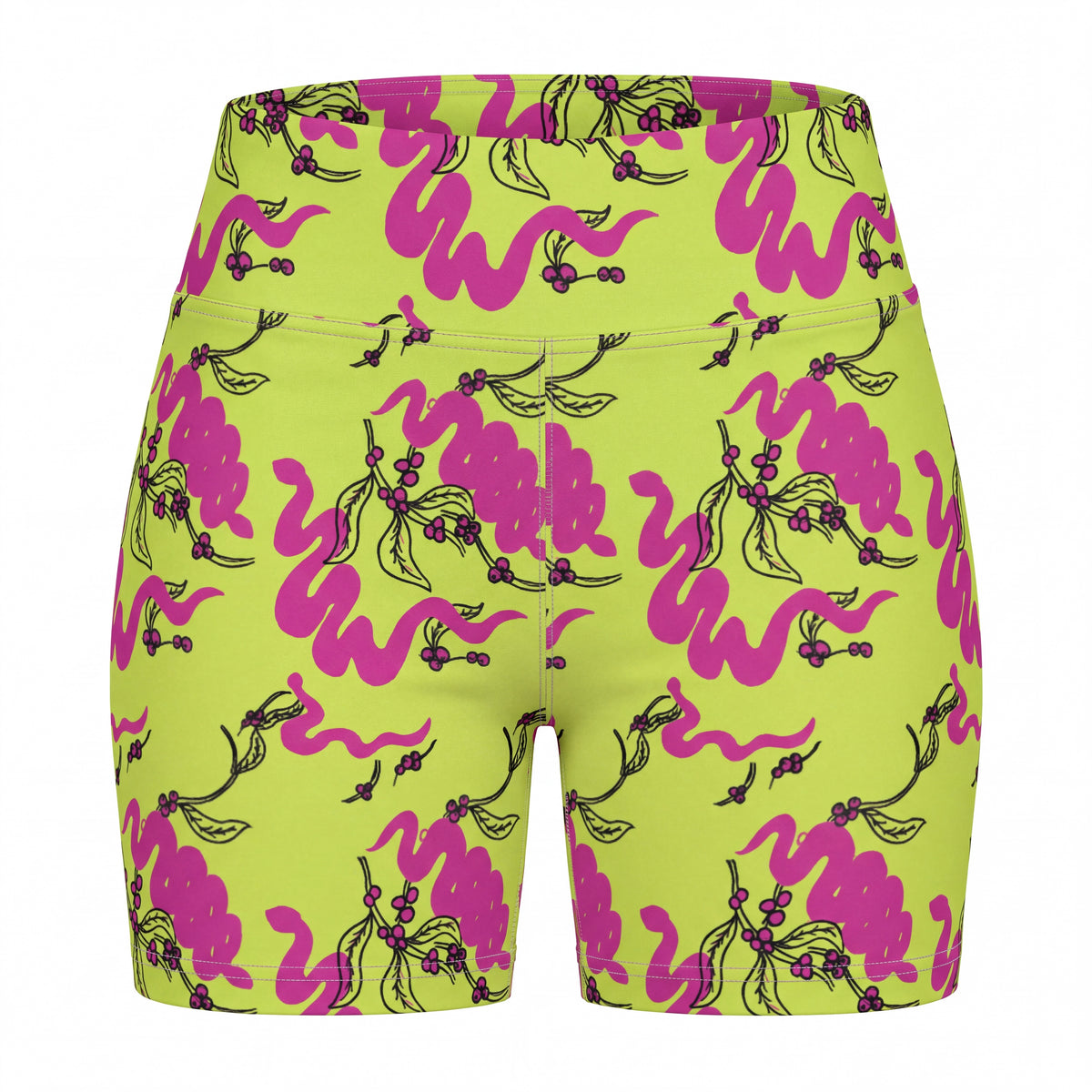 Snakes and Berries - Swim and Yoga Shorts