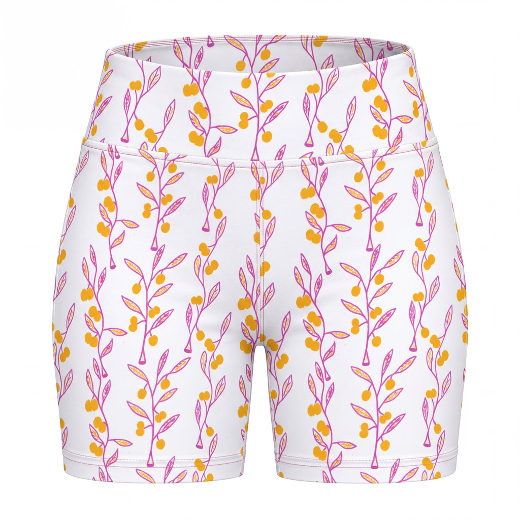 Wattle Tree Flower Women Swim Shorts