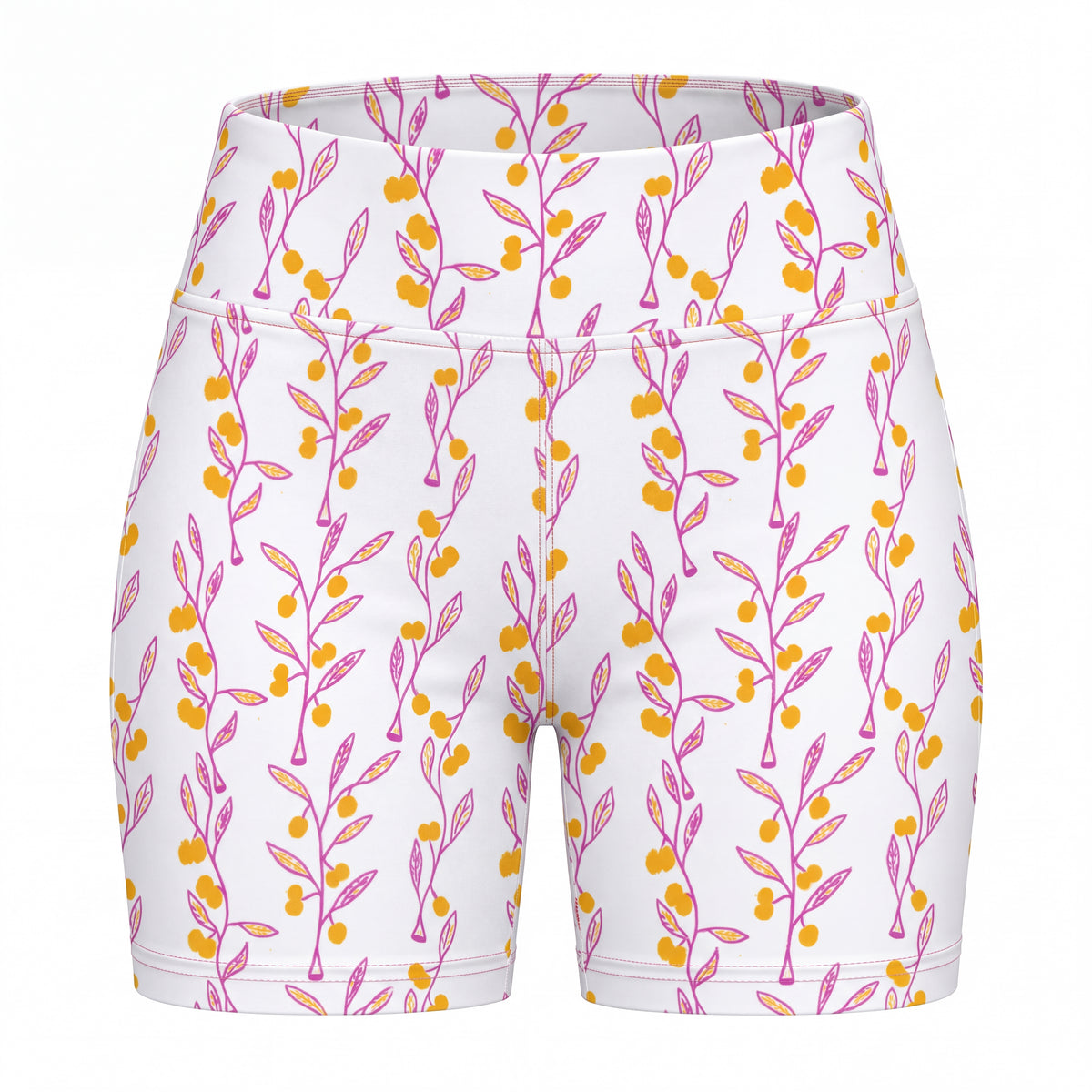 Wattle Tree Flower Women Swim Shorts